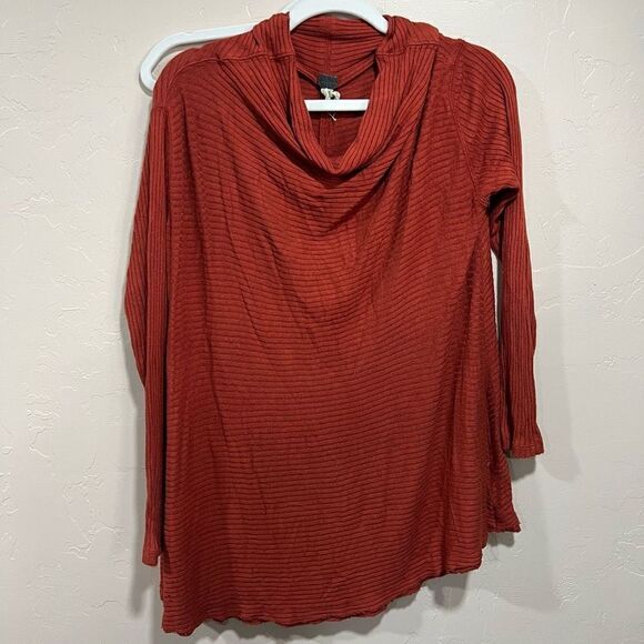 Free People Lover Ribbed Split Back Pullover Tunic Size Large - Picture 4 of 10